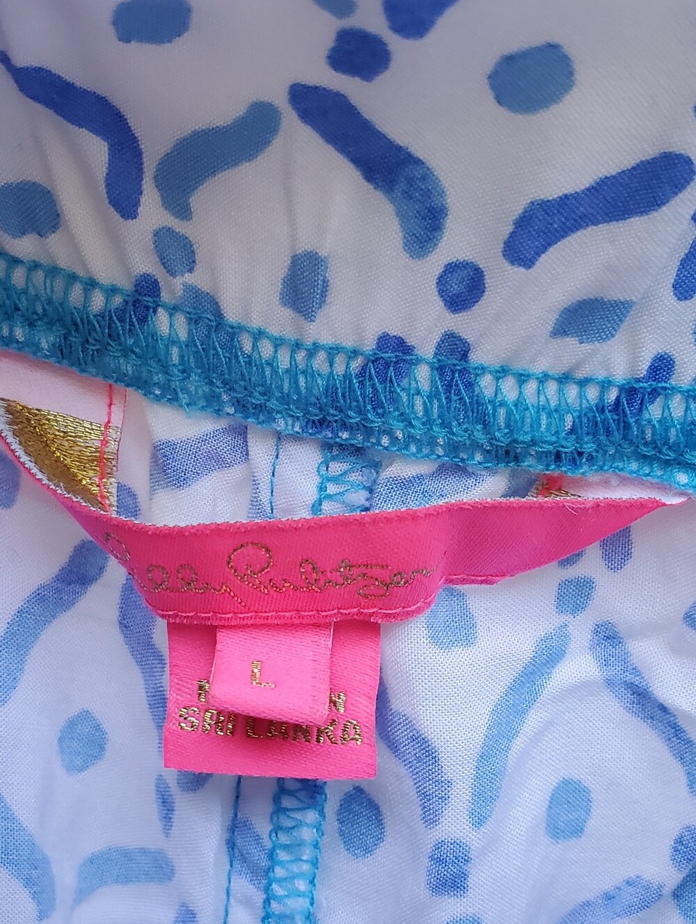 Lilly Pulitzer Bar Harbour Palazoo Pull-On Wide-Leg Pants Size L - Picture 4 of 5